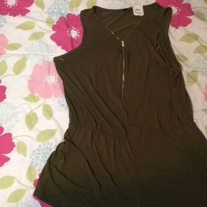 Army green romper